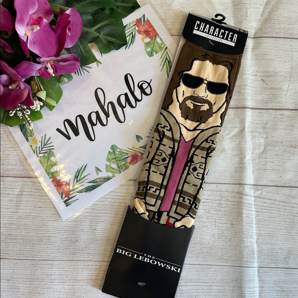 Character Socks with The Big Lebowski Design